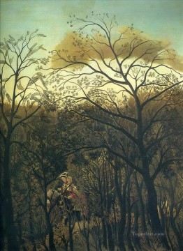 Henri Rousseau Painting - rendez vous in the forest 1886 Henri Rousseau Post Impressionism Naive Primitivism